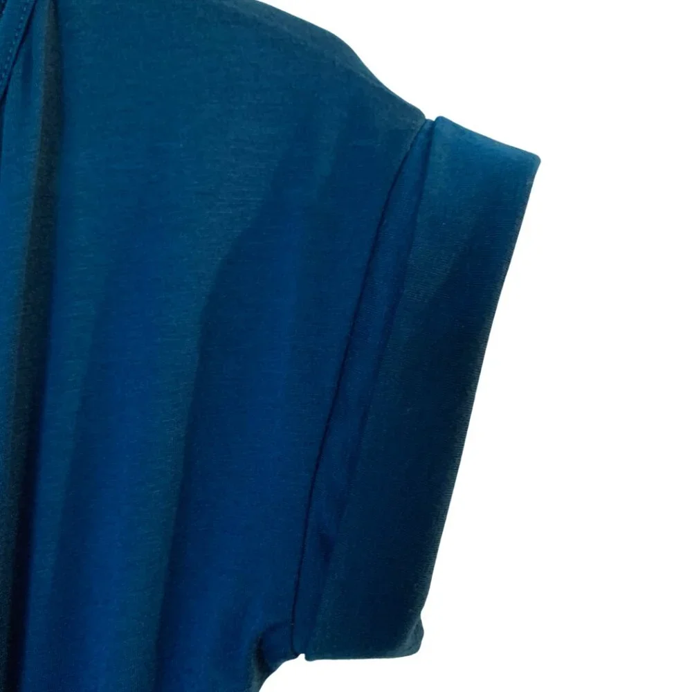 SHEIN Blue Midi Slim Fit Short Sleeve Dress Size S - Picture 4 of 8